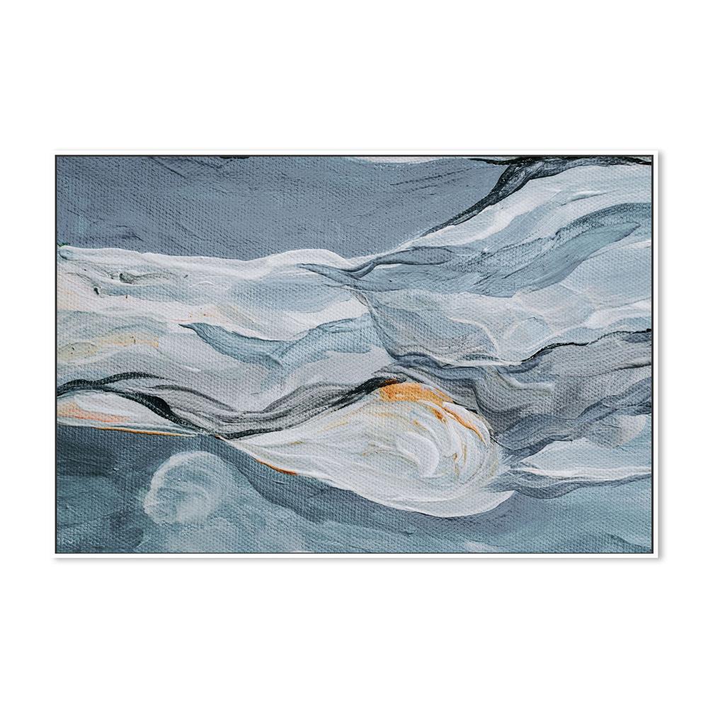 Waves of Blue, Hand-Painted Canvas - Image 5