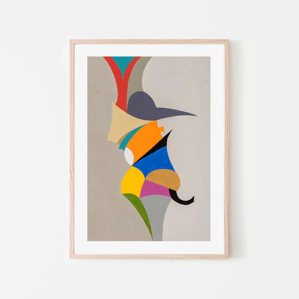 Where Shapes Meet, Hand-Painted Canvas - Image 6