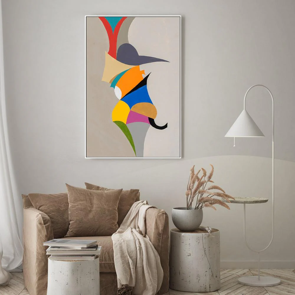 Where Shapes Meet, Hand-Painted Canvas - Image 7