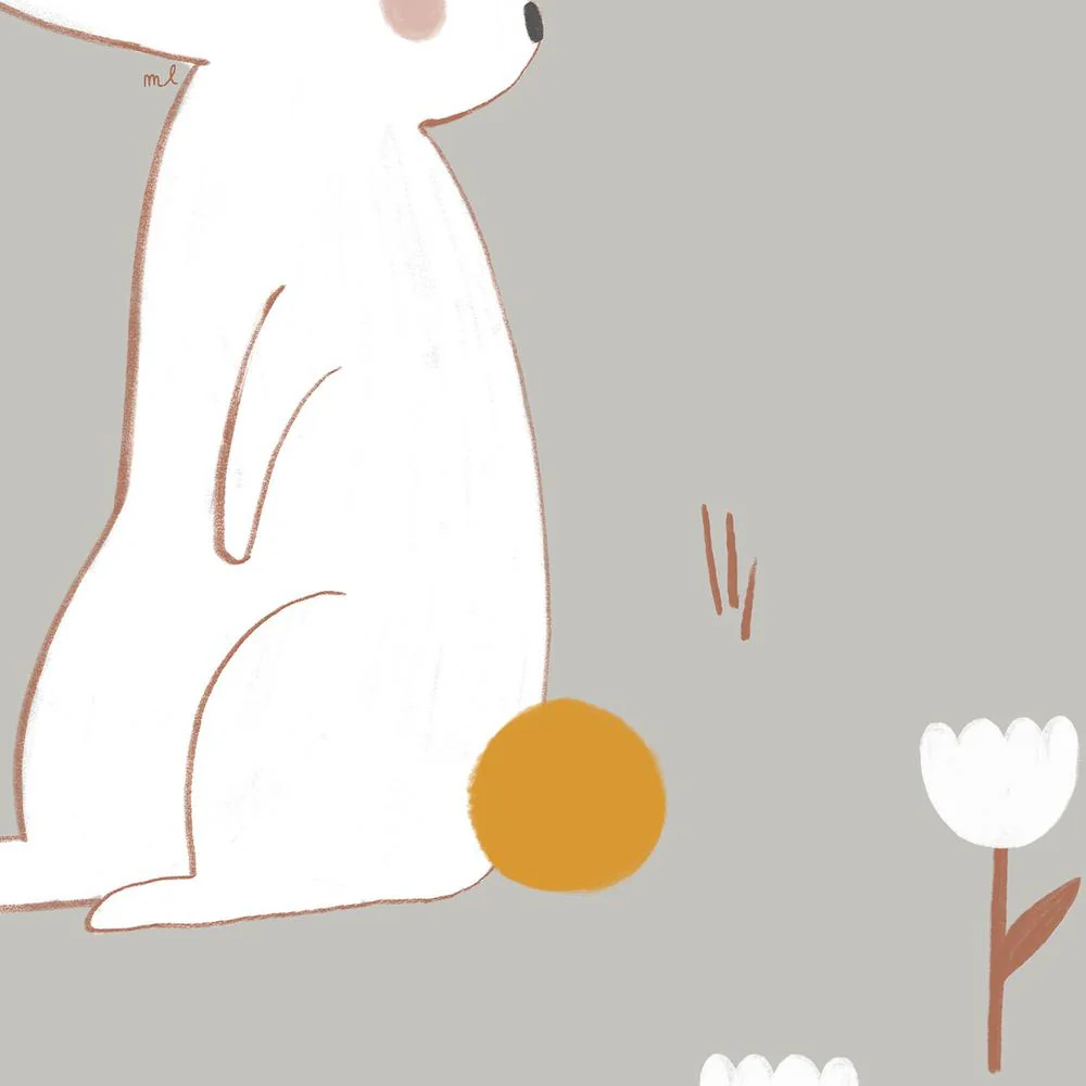 White Bunny Among Flowers - Image 11