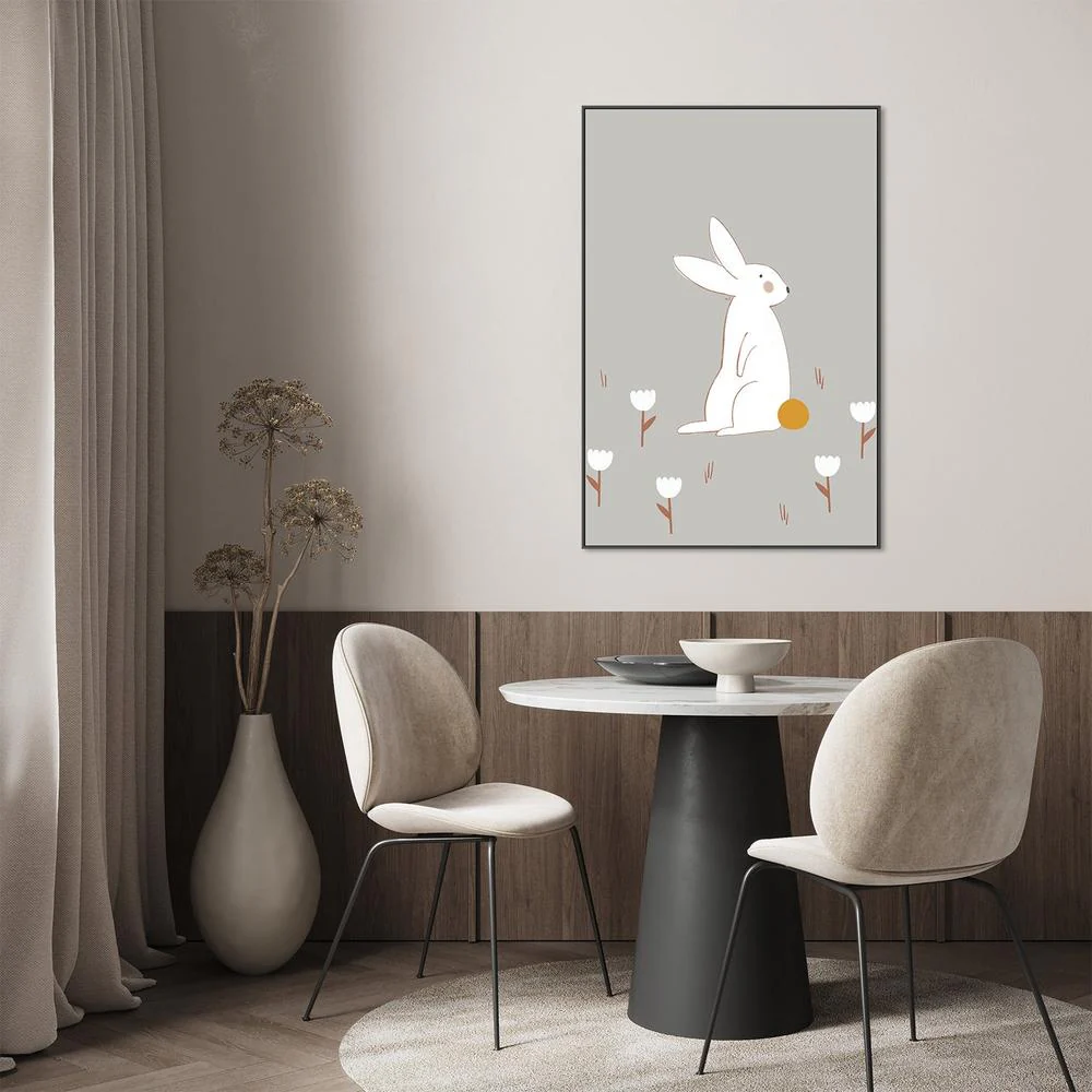 White Bunny Among Flowers - Image 9