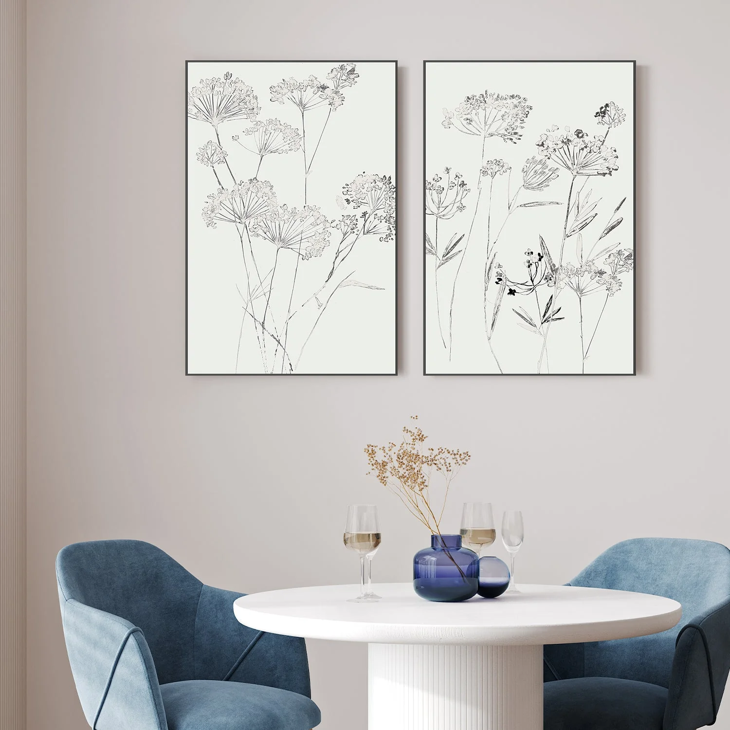 White Delicate, Style A & B, Set Of 2 - Image 2