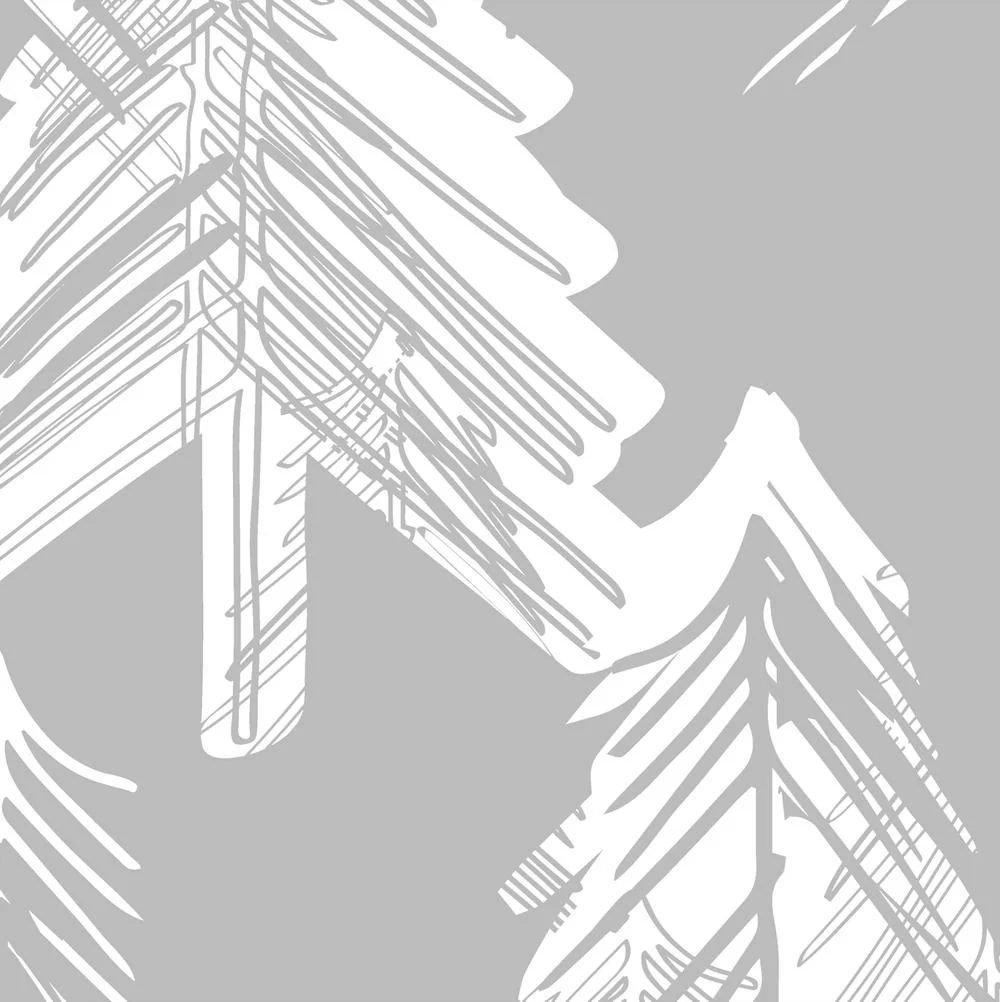 White Forest Trees On Grey Background  Wallpaper - Image 3