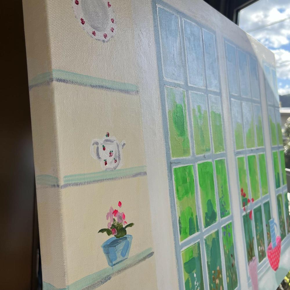 Willowvale Window. Original hand-painted artwork by Meredith Howse. - Image 2