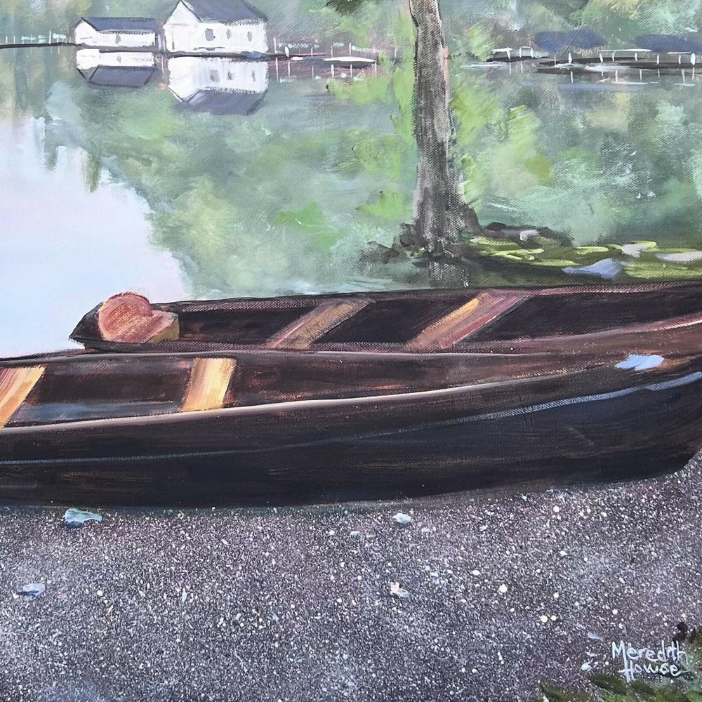 Windermere Boats, Original Hand-Painted Canvas By Meredith Howse - Image 3