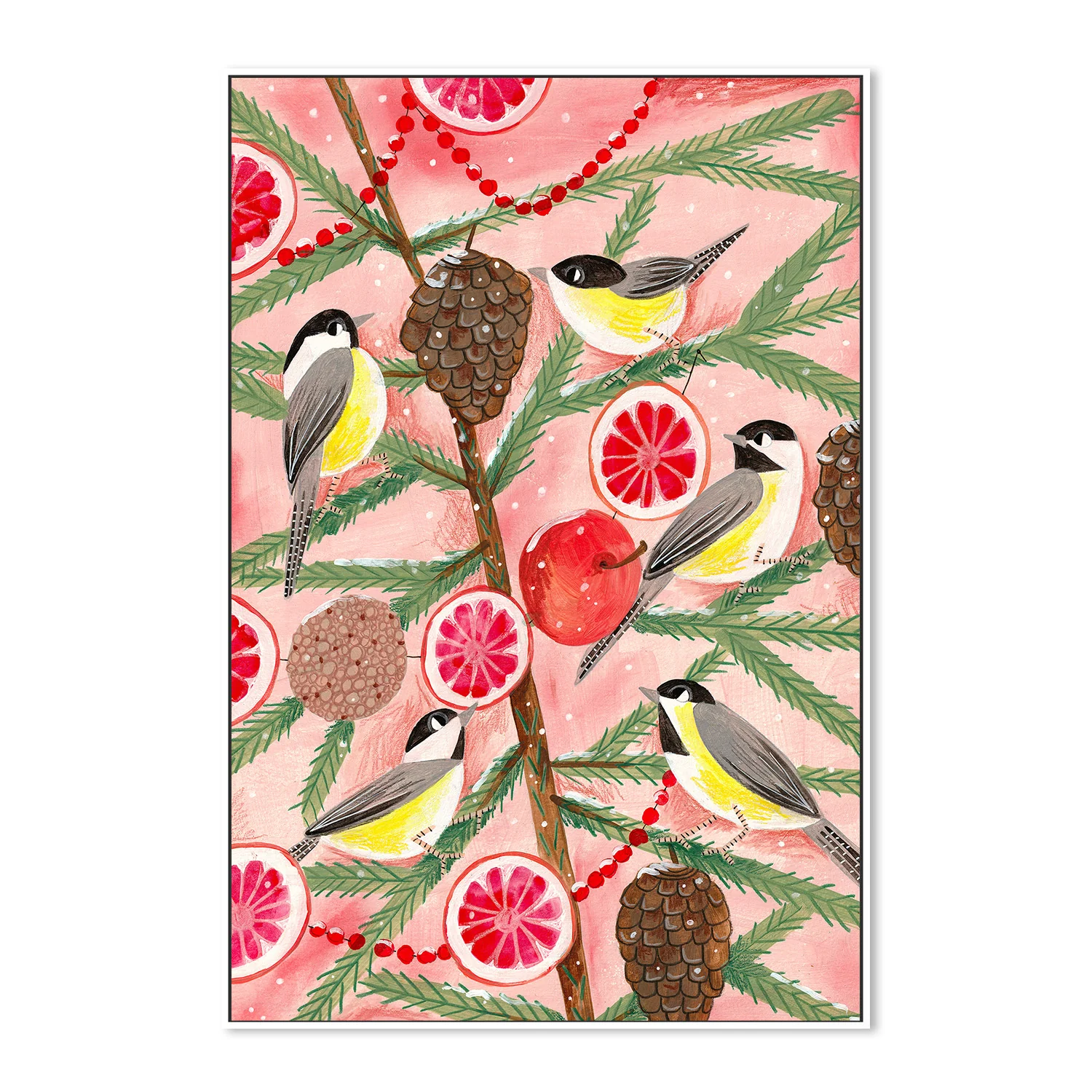Winter birds Tits in the pine tree at Christmas - Image 5