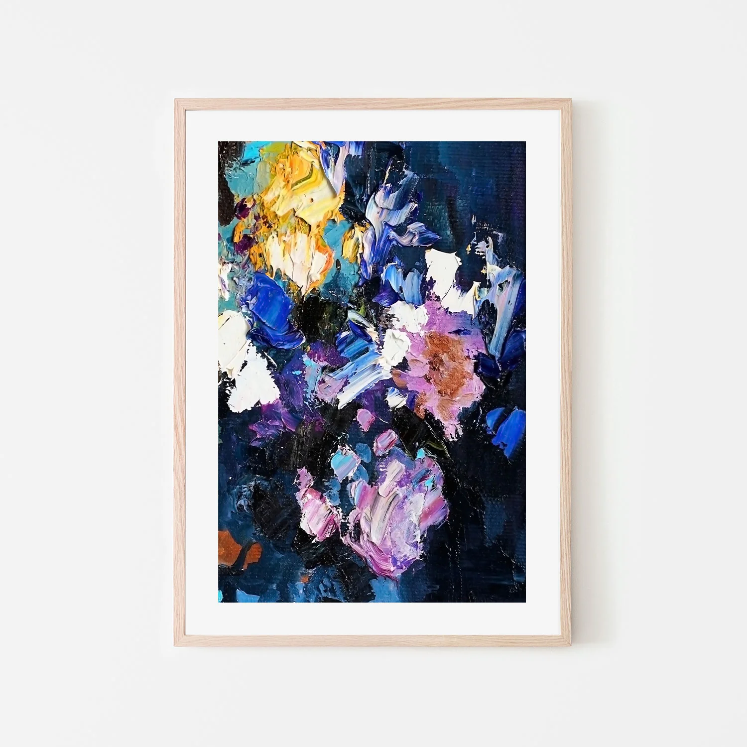 Wisteria Flowers , Hand-Painted Canvas - Image 6