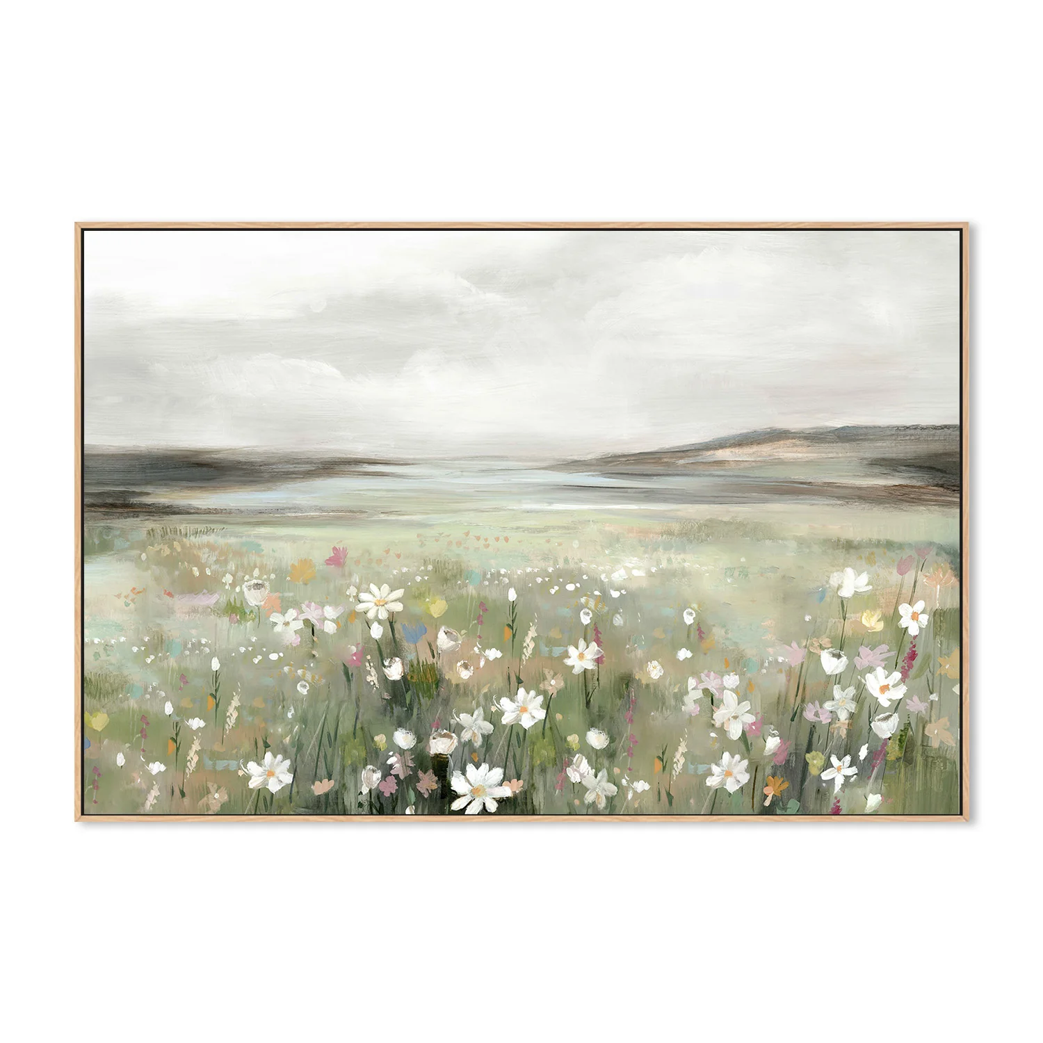 Soft Meadow Under Cloudy Sky - Image 4
