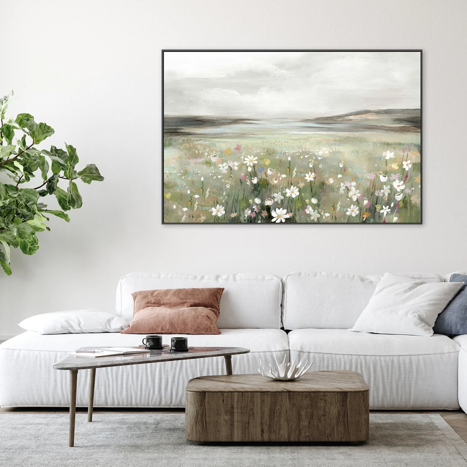Soft Meadow Under Cloudy Sky - Image 7