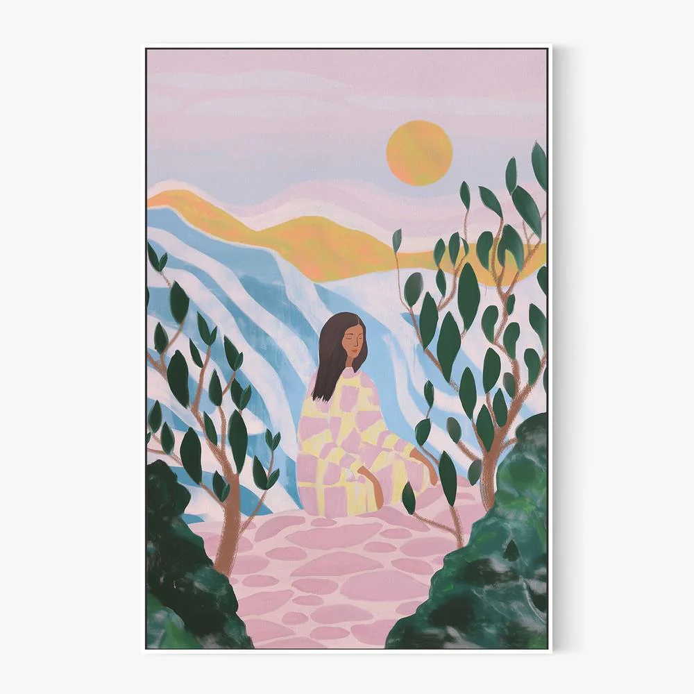 Woman in Serene Landscape - Image 5
