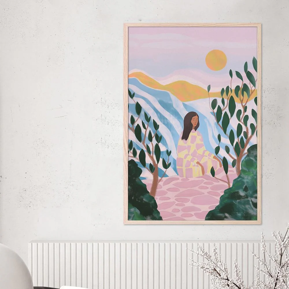 Woman in Serene Landscape - Image 7