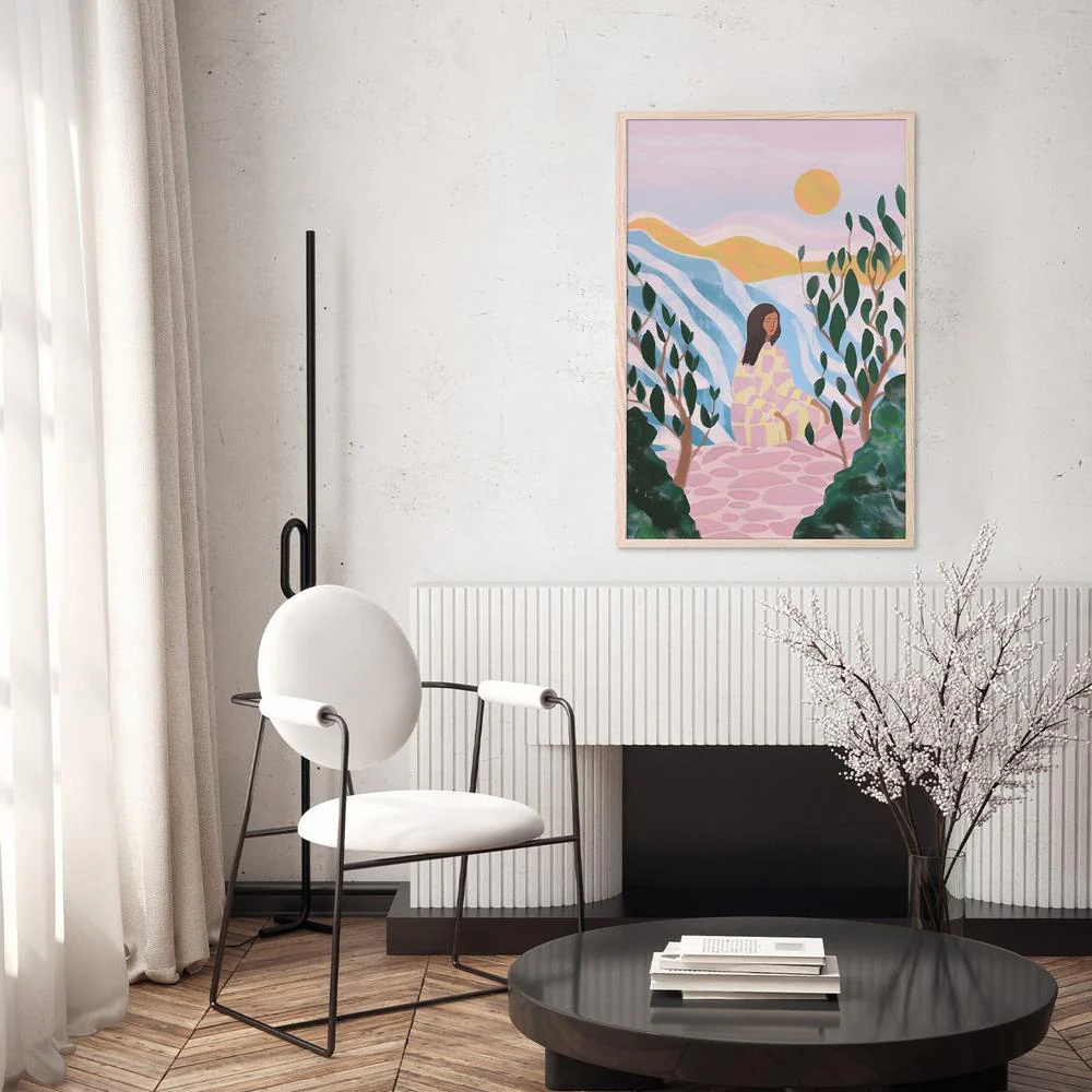 Woman in Serene Landscape - Image 8