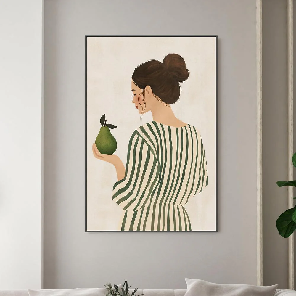 Woman With Green Pear - Image 2