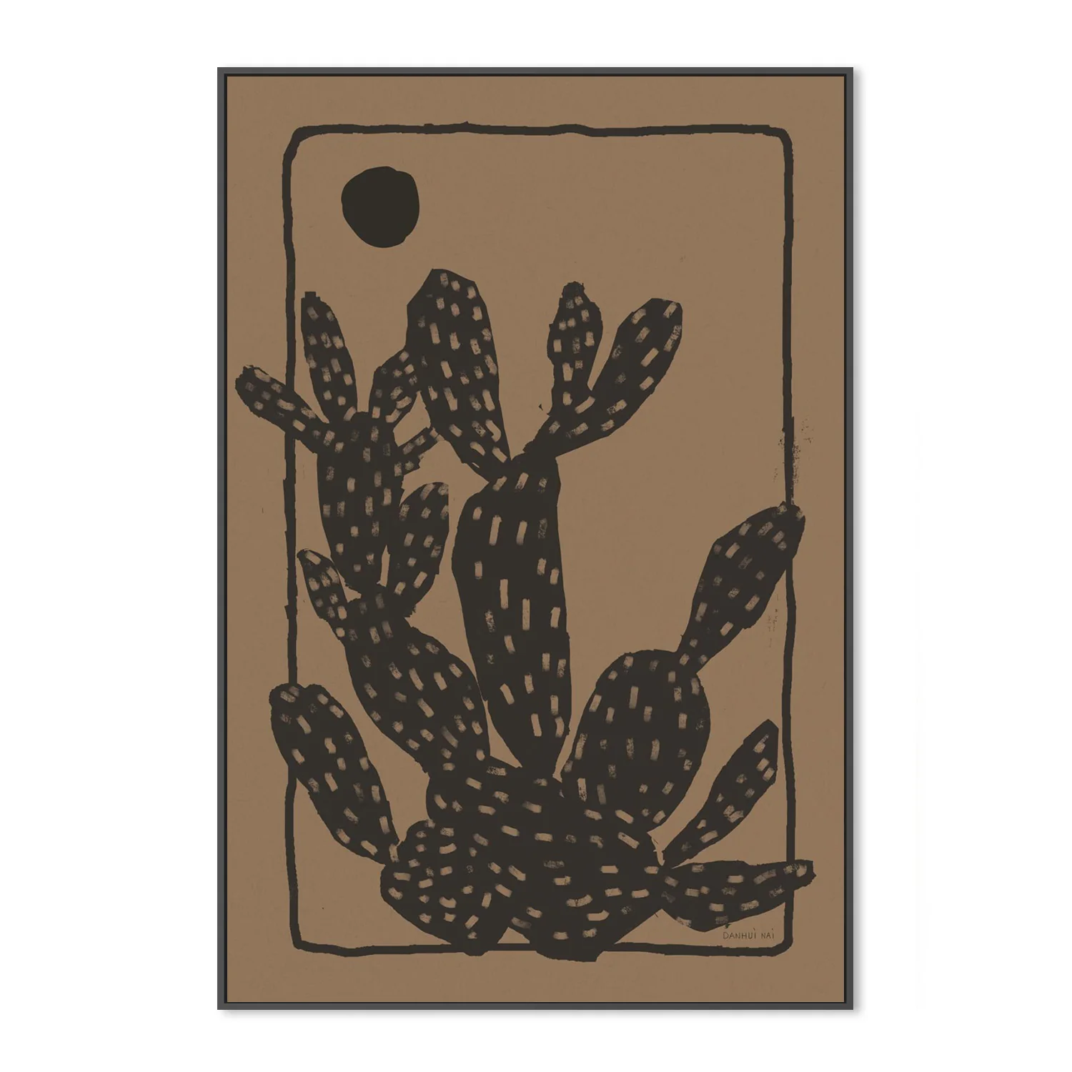 Woodcut Cactus, Style A, Natural - Image 3