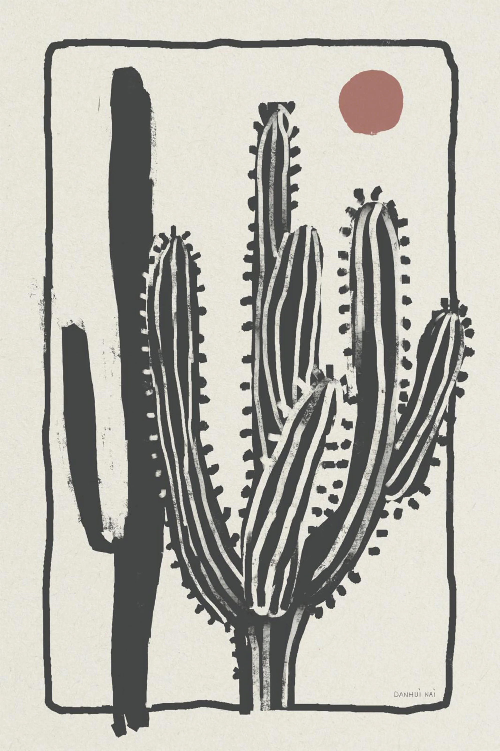 Woodcut Cactus , Style B