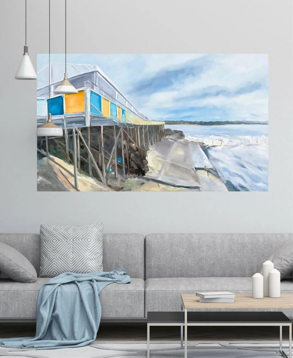 Wylie's At Coogee, Original Hand-Painted Canvas By Meredith Howse - Image 5
