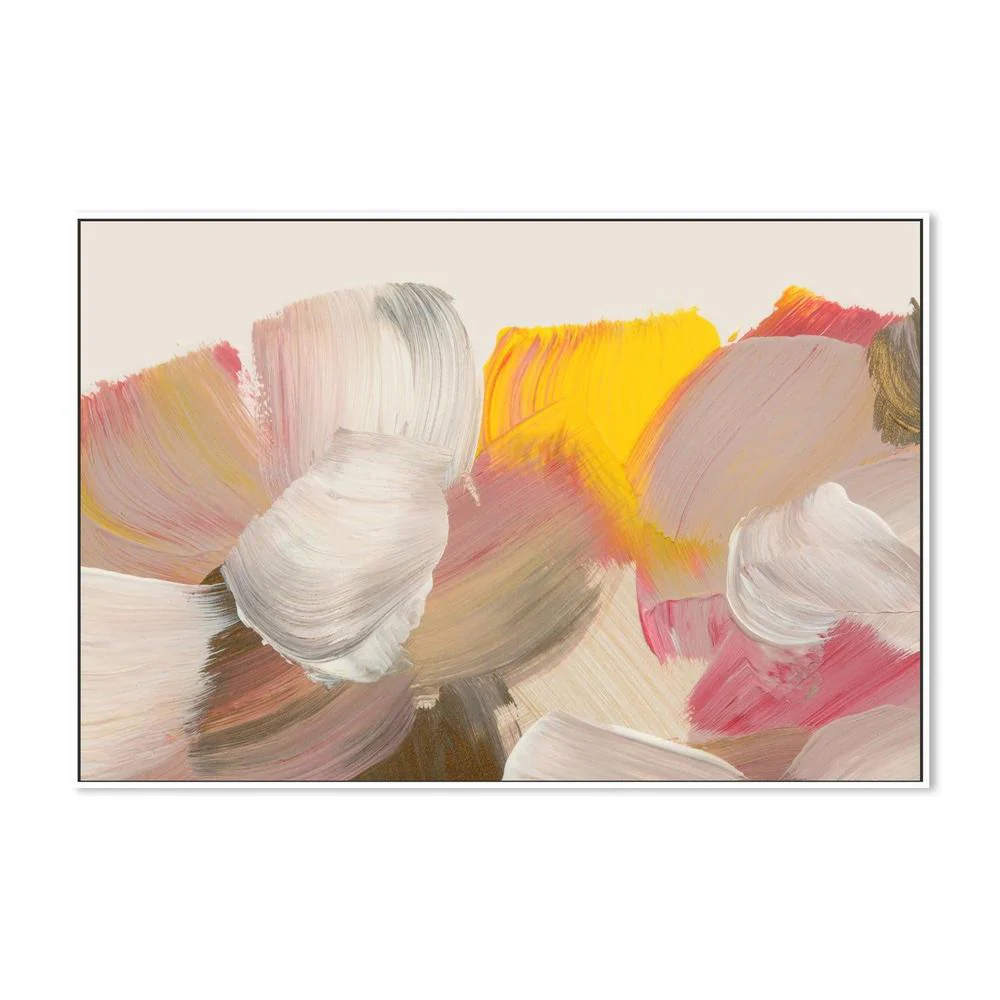 Yellow and Blush Kisses , Hand-painted Canvas - Image 5